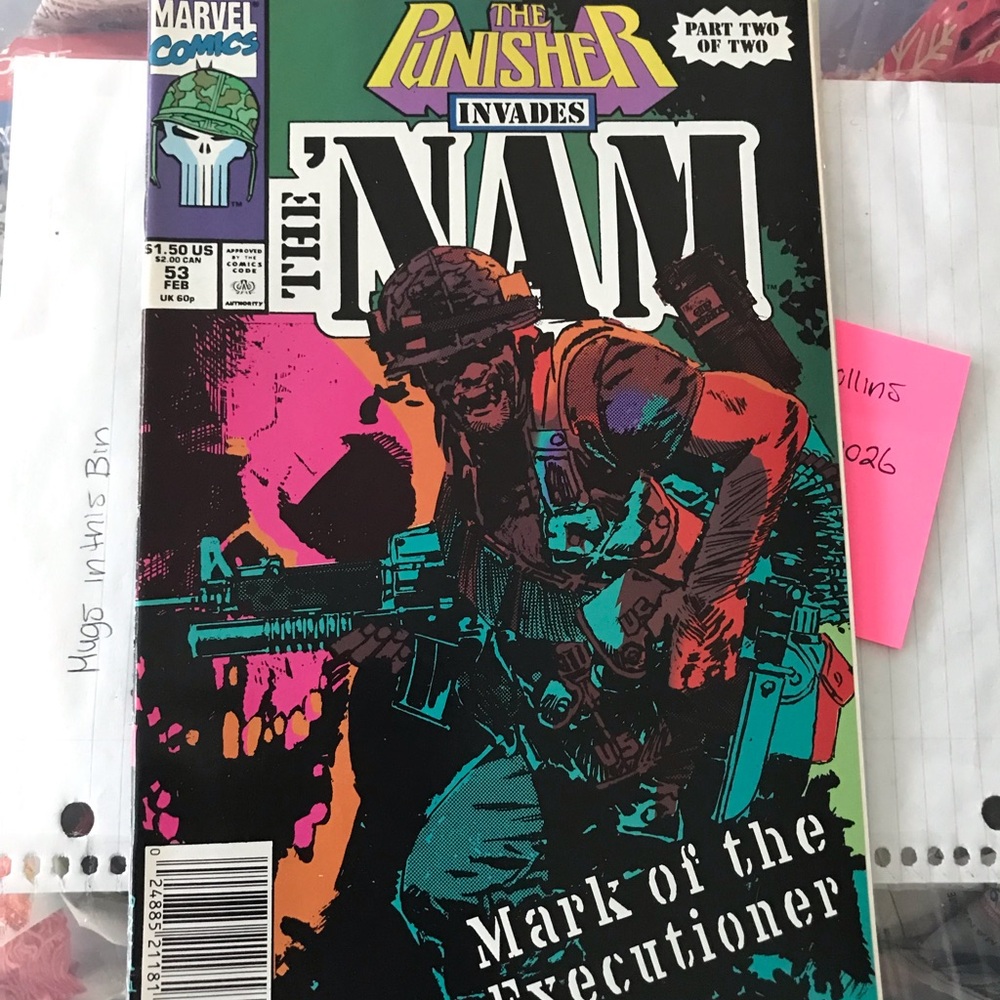 Marvel The Punisher Invades The 'Nam Comic Book#53 - Vibrant Multicolor Cover